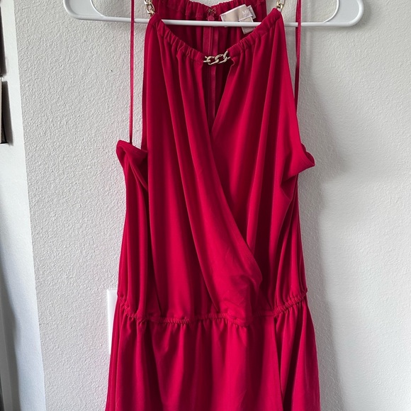 Michael Kors Tops - Michael Kors Vibrant Red Sleeveless Shirt Size L